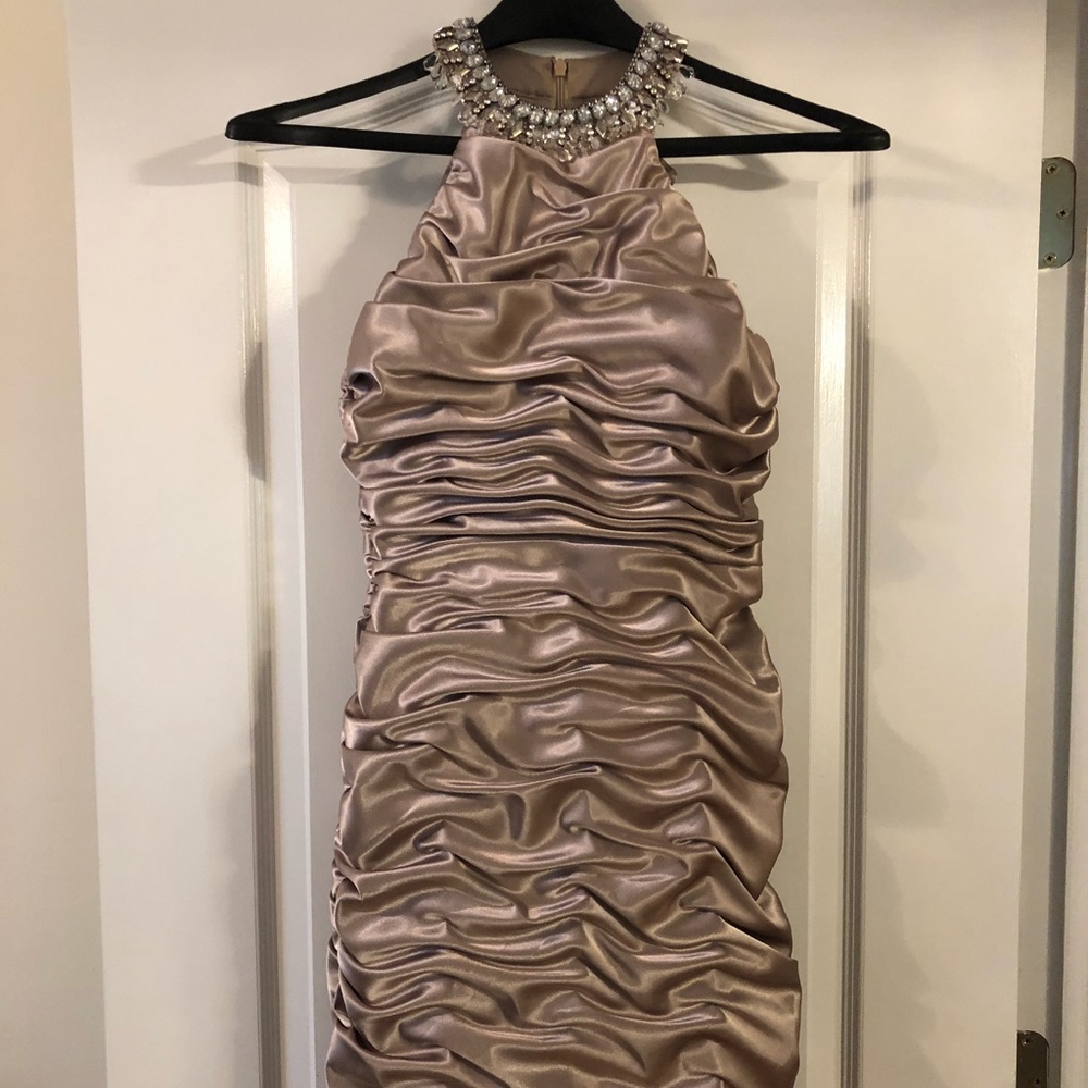 Champagne satin dress